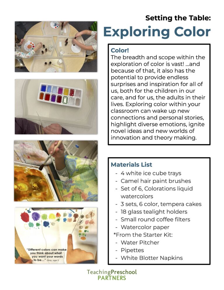 Exploring Color - Teaching Preschool Partners