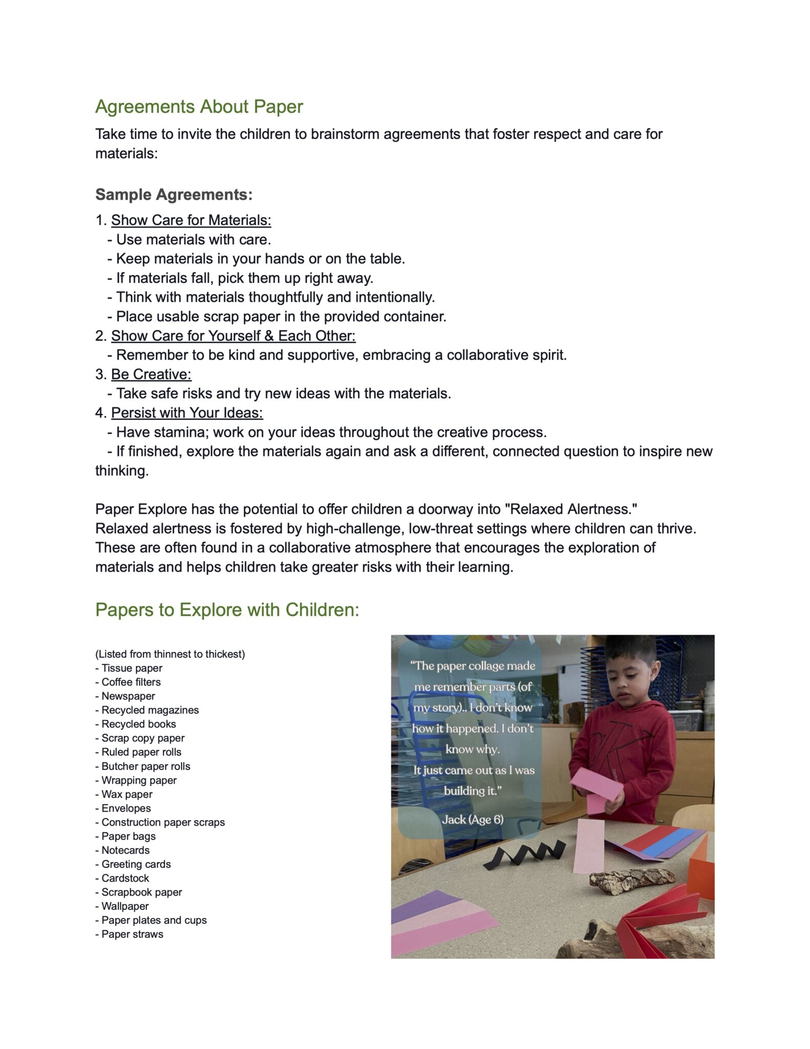Exploring Paper - Teaching Preschool Partners